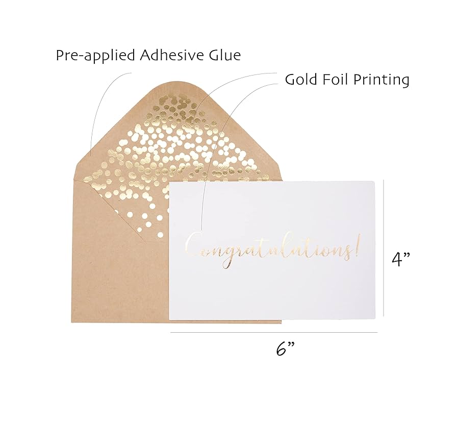Amazon.com : 50 Pack Congratulations Card – Elegant Greeting